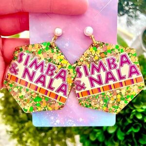 Simba & Nala Acrylic Dangle Earrings